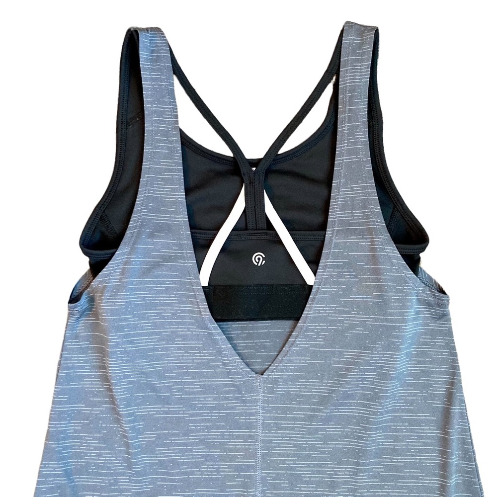 C9 Champion workout tank athletic tank top with attached black sports bra - Sz S - Picture 5 of 9